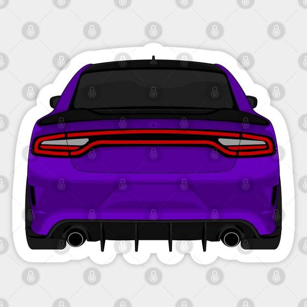 DODGE CHARGER PURPLE Sticker by VENZ0LIC